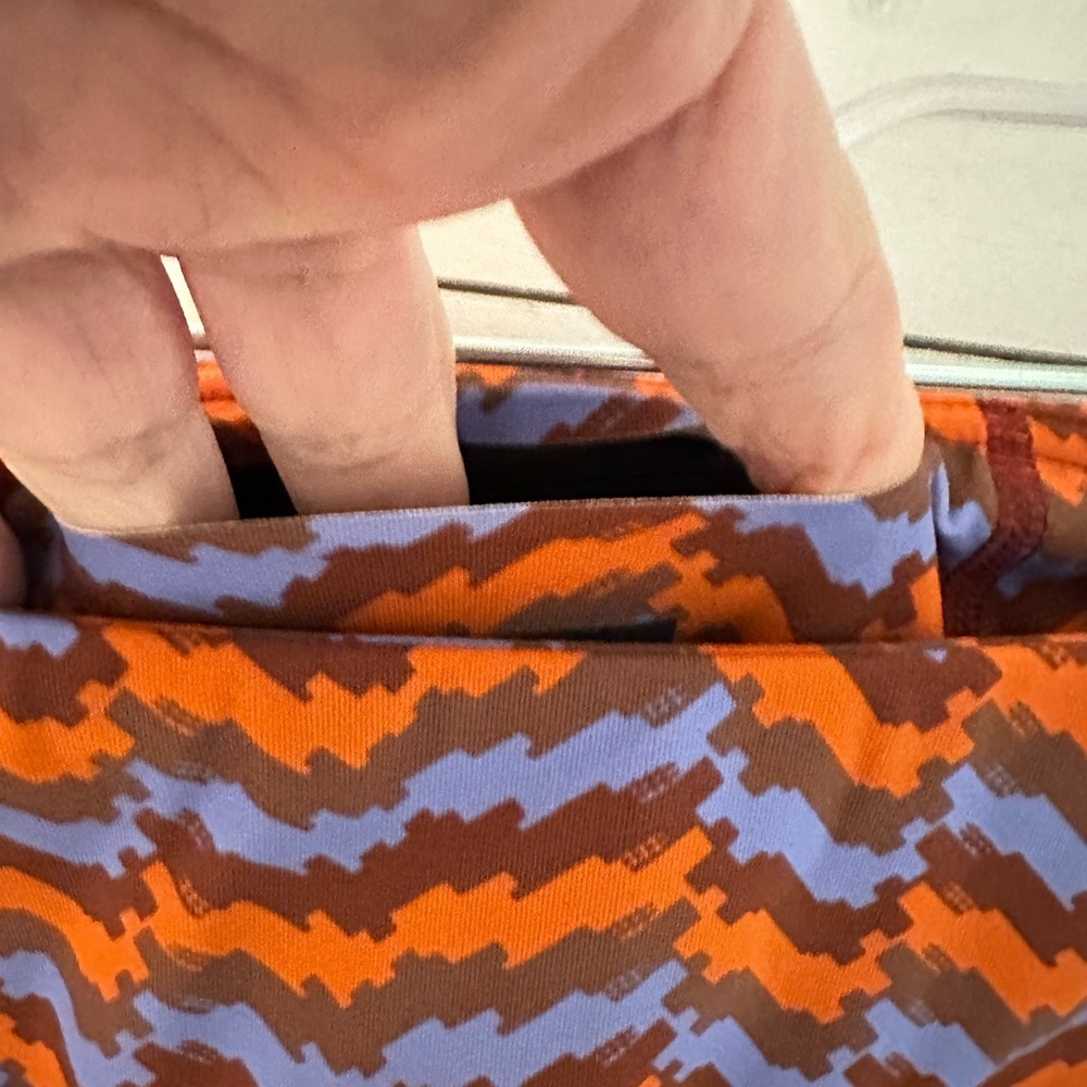 JANJI L 7/8 groundworks woman pixel orange-purple camo mid-rise athletic legging - Picture 7 of 14